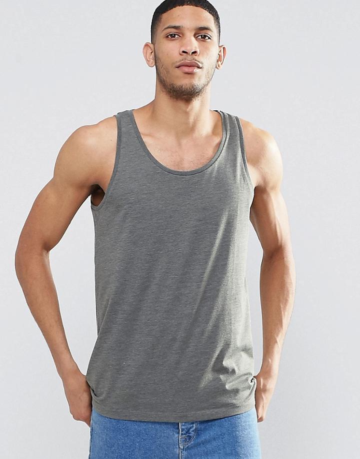 Asos Skater Vest In Khaki - Khaki