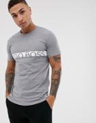 Boss Bodywear Slim Fit Identity Logo T-shirt In Gray - Gray
