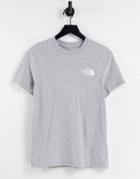 The North Face Nse Box Back Print T-shirt In Light Gray-grey