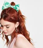 Reclaimed Vintage Inspired Hair Scrunchie In Mint Satin-green