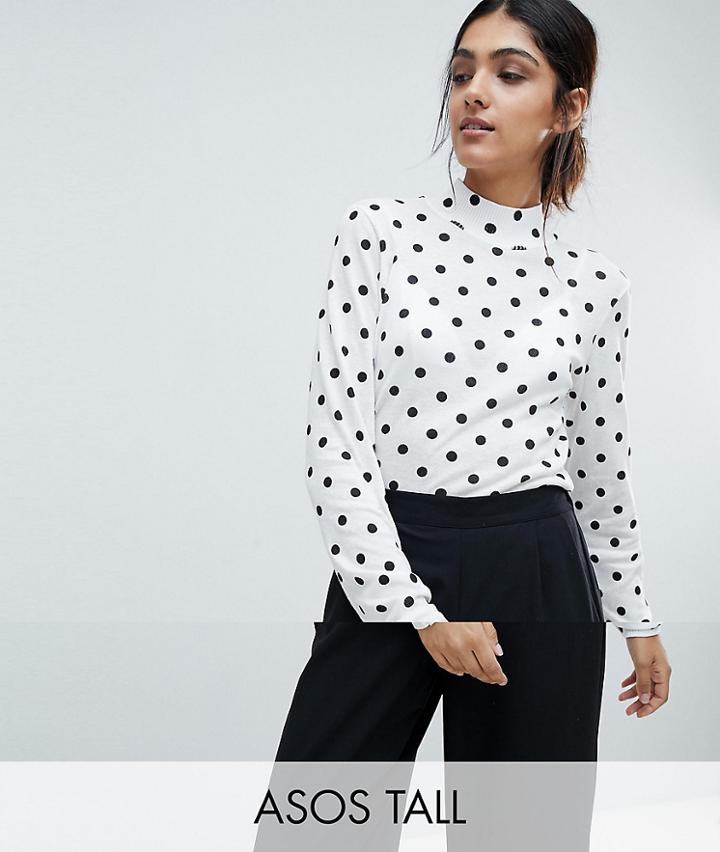 Asos Tall Sweater In Spot - Cream