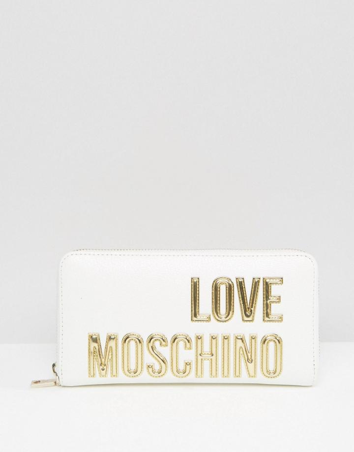 Love Moschino Large Logo Purse - White