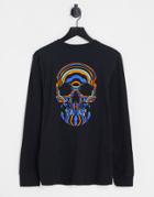 Bolongaro Trevor Long Sleeve T-shirt With Skull Back Print In Black