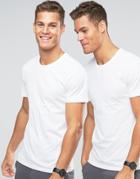 Levi's Crew Neck T-shirt In 2 Pack In Regular Fit - White