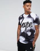 Hype T-shirt In Gray With Spray Logo - Gray