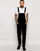 Asos Overalls In Black Cord - Black