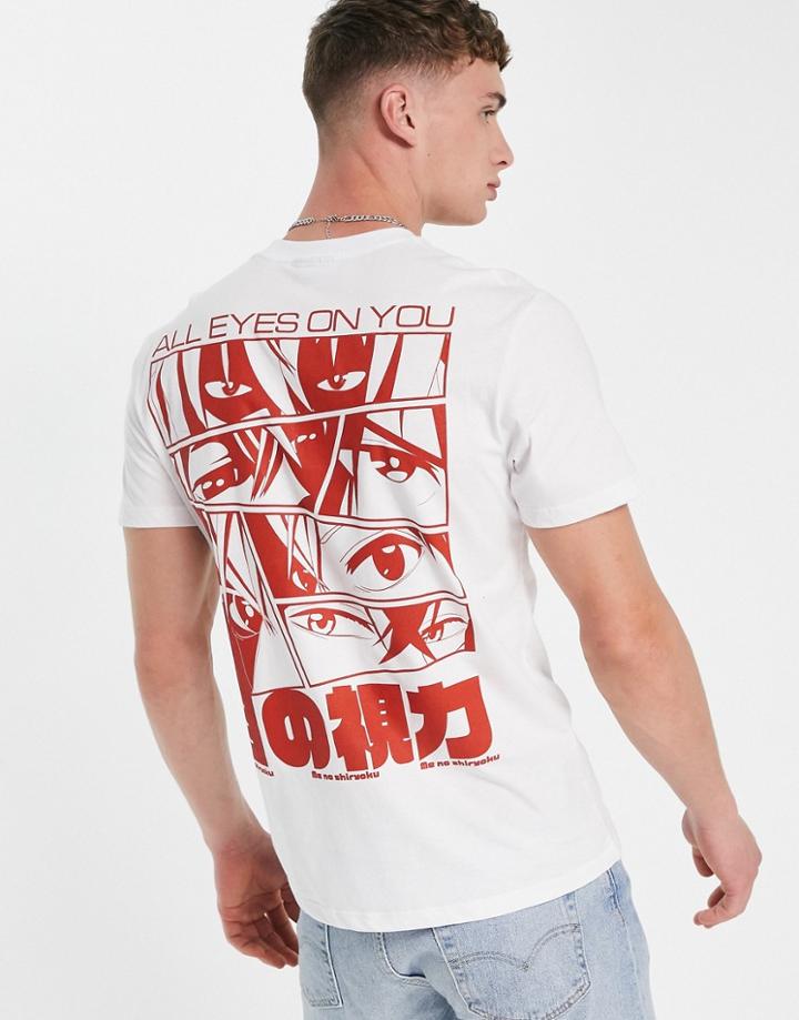 Asos Design T-shirt In White With Comic Back Print