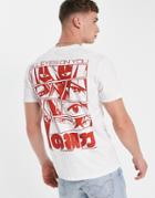 Asos Design T-shirt In White With Comic Back Print
