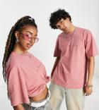 Collusion Unisex Logo T-shirt In Dusty Pink