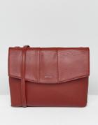 Matt & Nat Foldover Cross Body Bag In Deep Red - Red