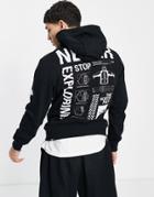 The North Face Galham Graphic Hoodie In Black
