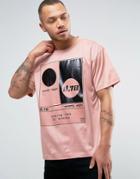Diesel T-wallace - Na Tape Print T-shirt - Pink