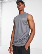 Asos 4505 Icon Sleeveless Training T-shirt With Quick Dry In Gray