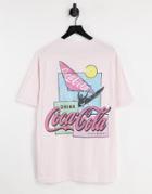 Pull & Bear Vintage Coca Cola T-shirt In Pink