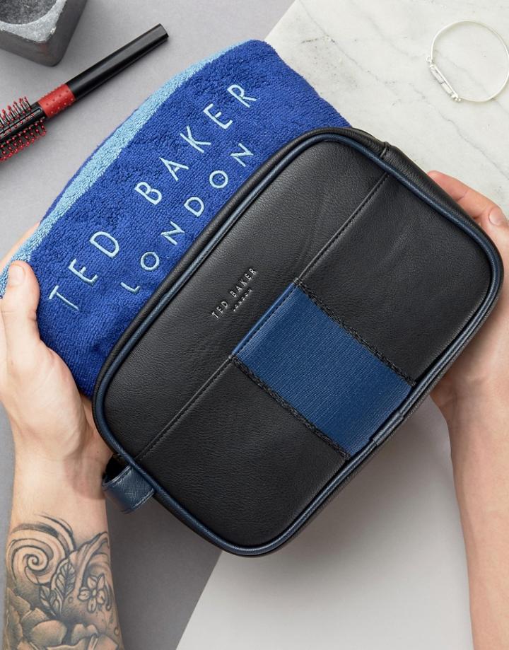 Ted Baker Toiletry Bag In Black - Black