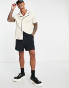 Asos Design Bermuda Crop Shorts In Black