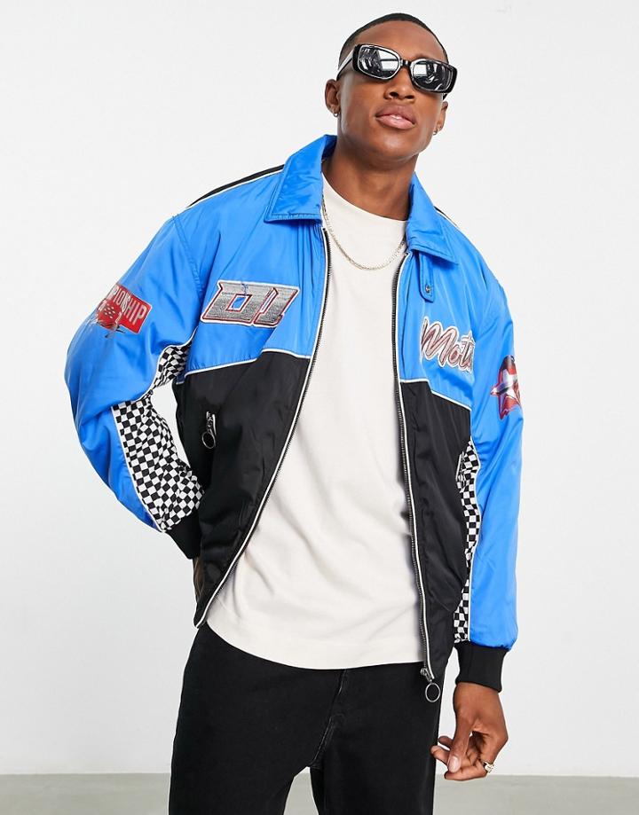 Bershka Motorcross Jacket In Black