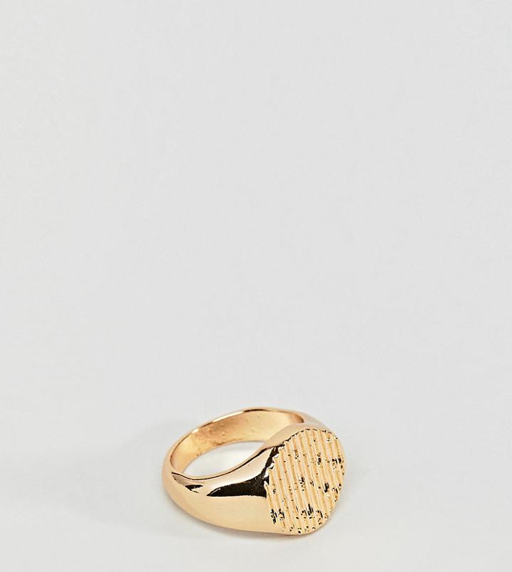 Reclaimed Vintage Inspired Signet Ring Exclusive To Asos - Gold
