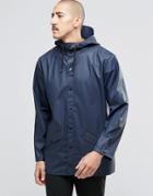 Rains Waterproof Short Jacket In Blue - Blue