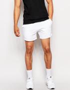 Asos Jersey Shorts In Shorter Length - White