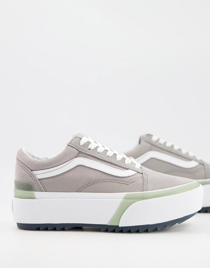 Vans Classic Old Skool Stacked Sneakers In Gray-grey