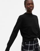 Monki Ambidextra Knit Sweater In Black