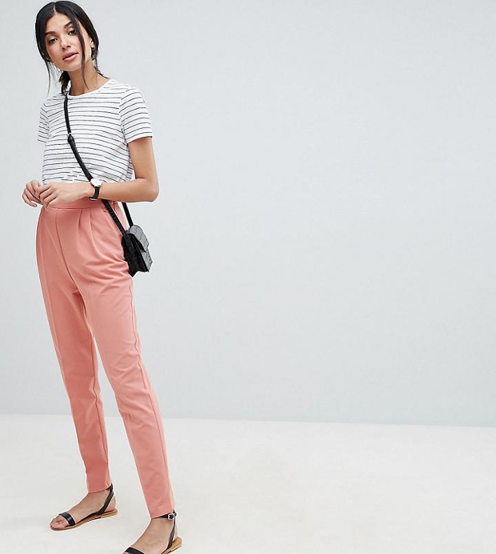 Asos Design Tall High Waist Tapered Pants-orange