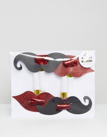 Meri Meri Lips & Moustaches Party Blowers - Multi