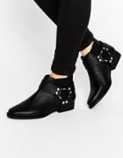 Asos Altico Leather Western Chelsea Boots - Black