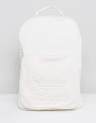 Adidas Originals Cream Fleece Backpack - White