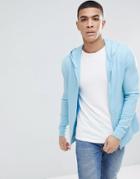 Asos Design Muscle Hoodie In Light Blue - Blue