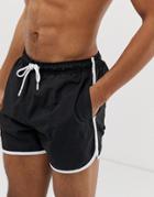 Brave Soul Runner Swim Shorts - Black