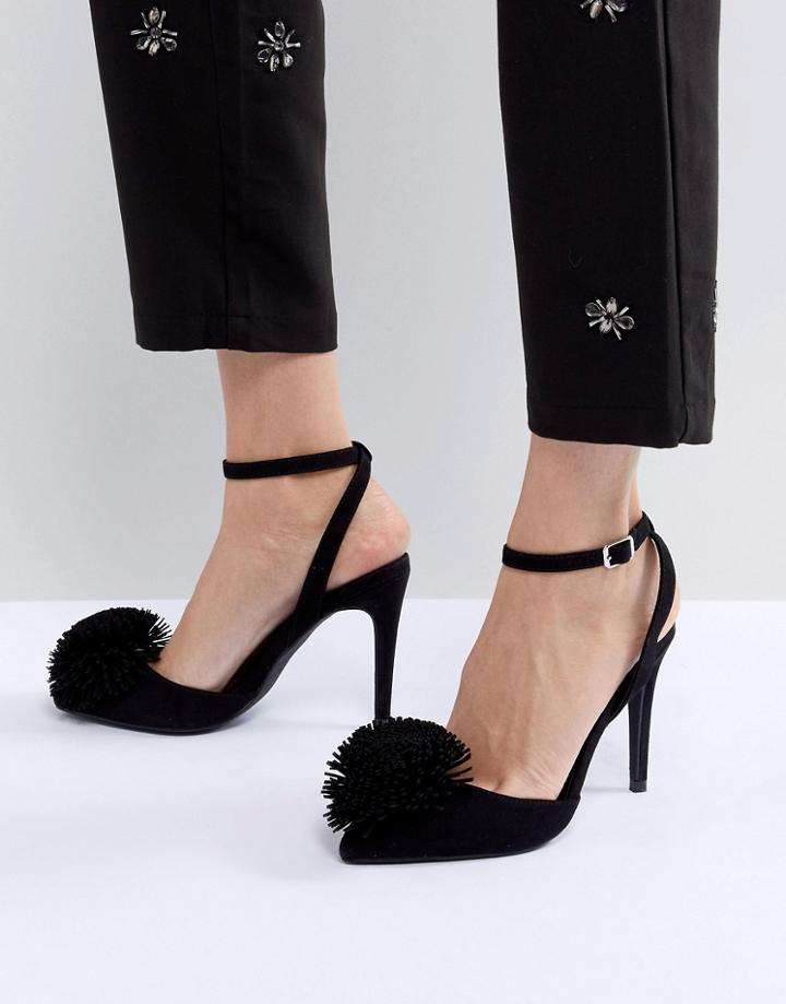 New Look Pom Point Court Shoe - Black