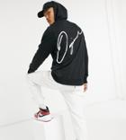 Jack & Jones Originals Oversized Hoodie With Script Logo Back Print In Black Exclusive At Asos