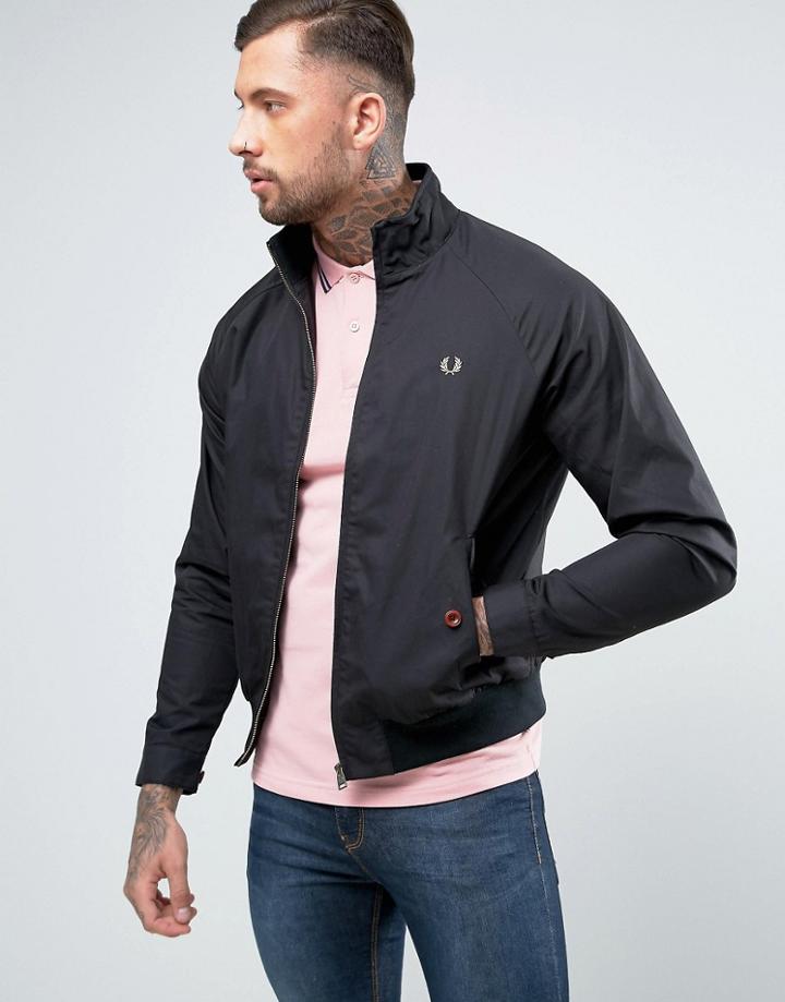 Fred Perry Ealing Harrington Jacket In Black - Black