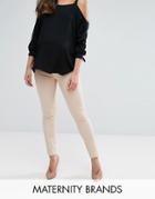 Mama. Licious Over The Bump Elly Skinny Jeans - Stone