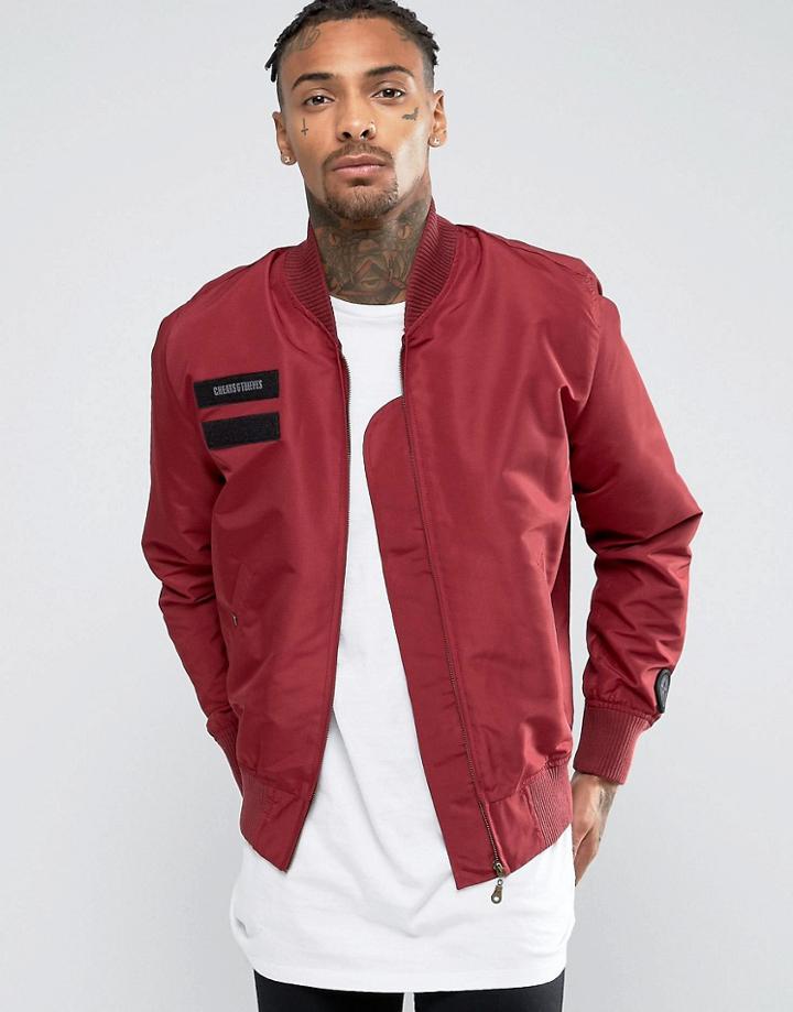 Cheats & Thieves Ma1 Bomber Jacket - Red