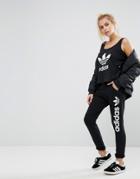 Adidas Originals Light Logo Track Pant In Black - Black