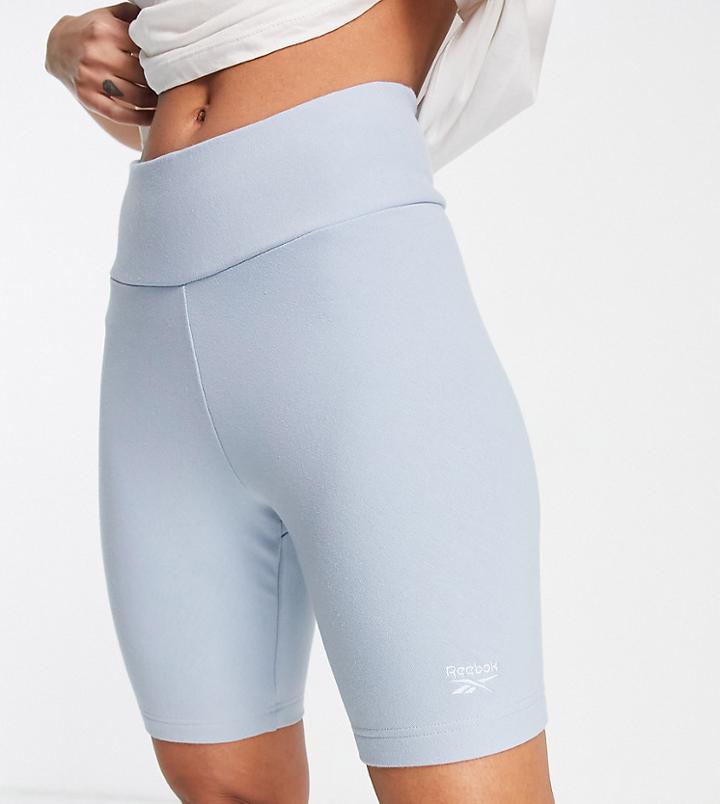 Reebok Freestyle Legging Shorts In Baby Blue