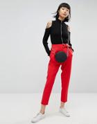 Asos Tailored Peg Pants With D-ring Detail - Red