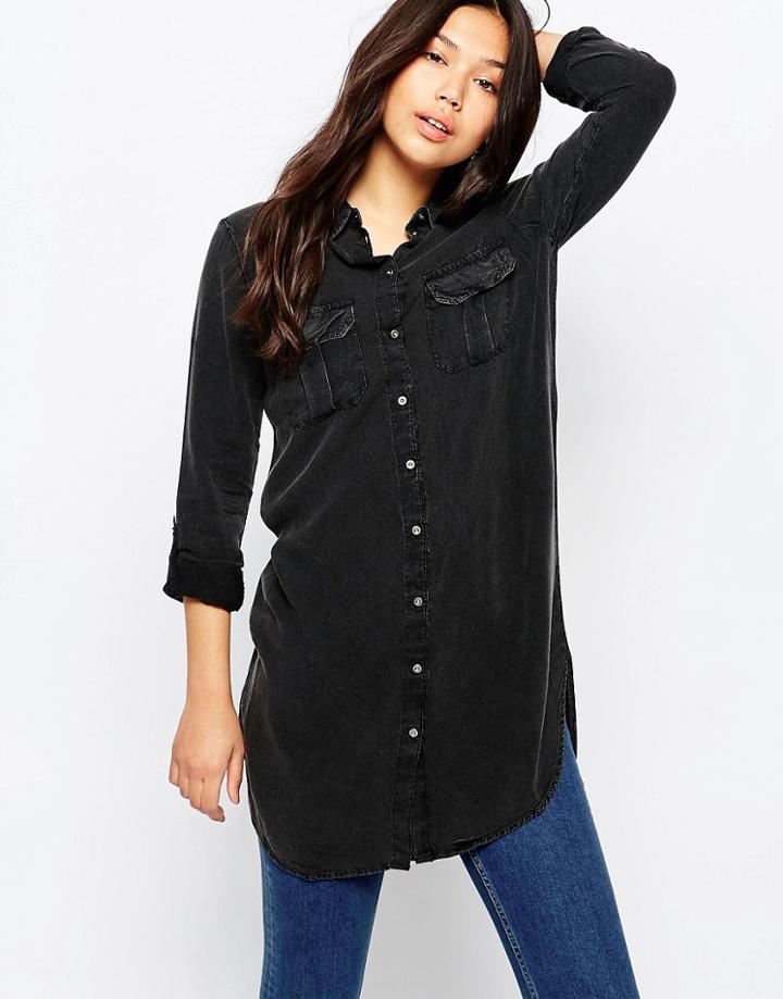 Noisy May Long Shirt - Black