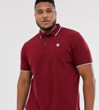 Le Breve Plus Tipped Slim Fit Polo Shirt-red