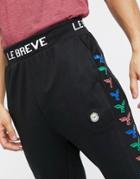 Le Breve Lounge Set Sweatpants In Black With Bright Logo