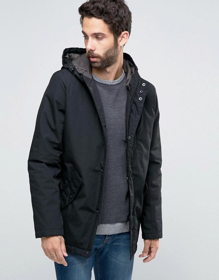 Only & Sons Quilter Parka With Fishtail - Black