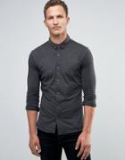 Jack & Jones Premium Long Sleeve Shirt In Jersey - Gray