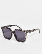 Vans Square Frame Sunglasses In Tortoiseshell-gray