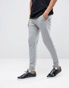 Asos Skinny Joggers With Zips In Gray Marl - Gray