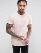 New Look T-shirt With Roll Sleeves In Pink - Pink