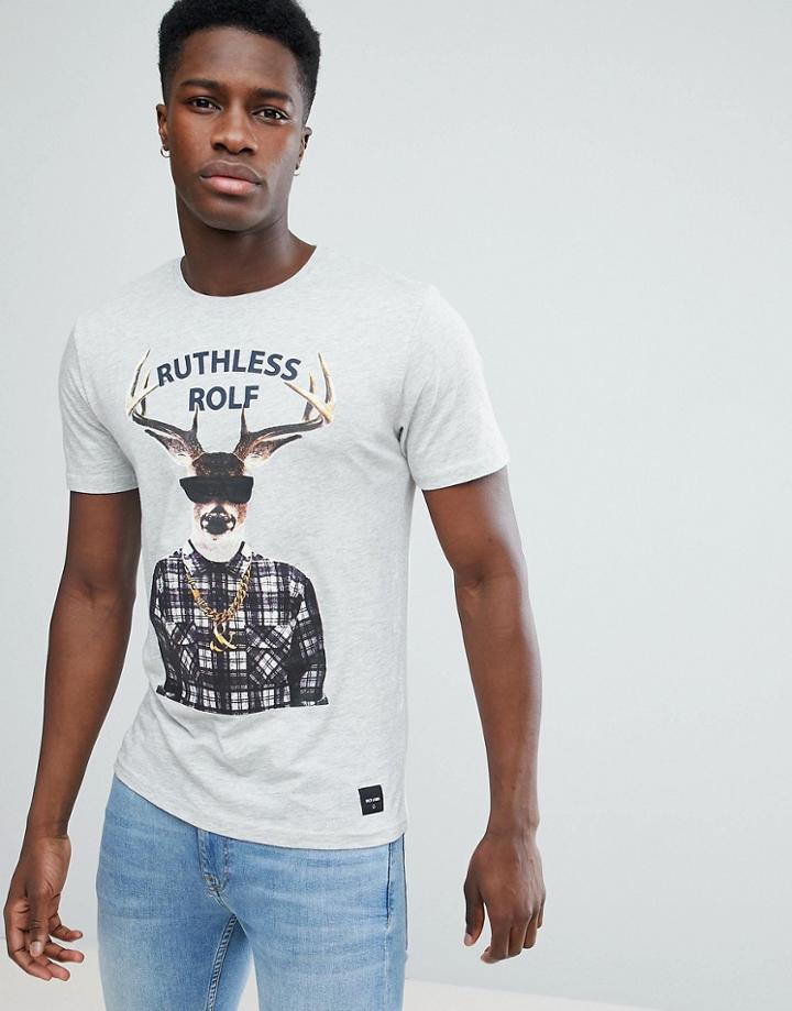 Only & Sons Holidays T-shirt - Gray