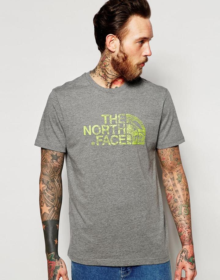The North Face T-shirt With Woodcut Logo - Gray